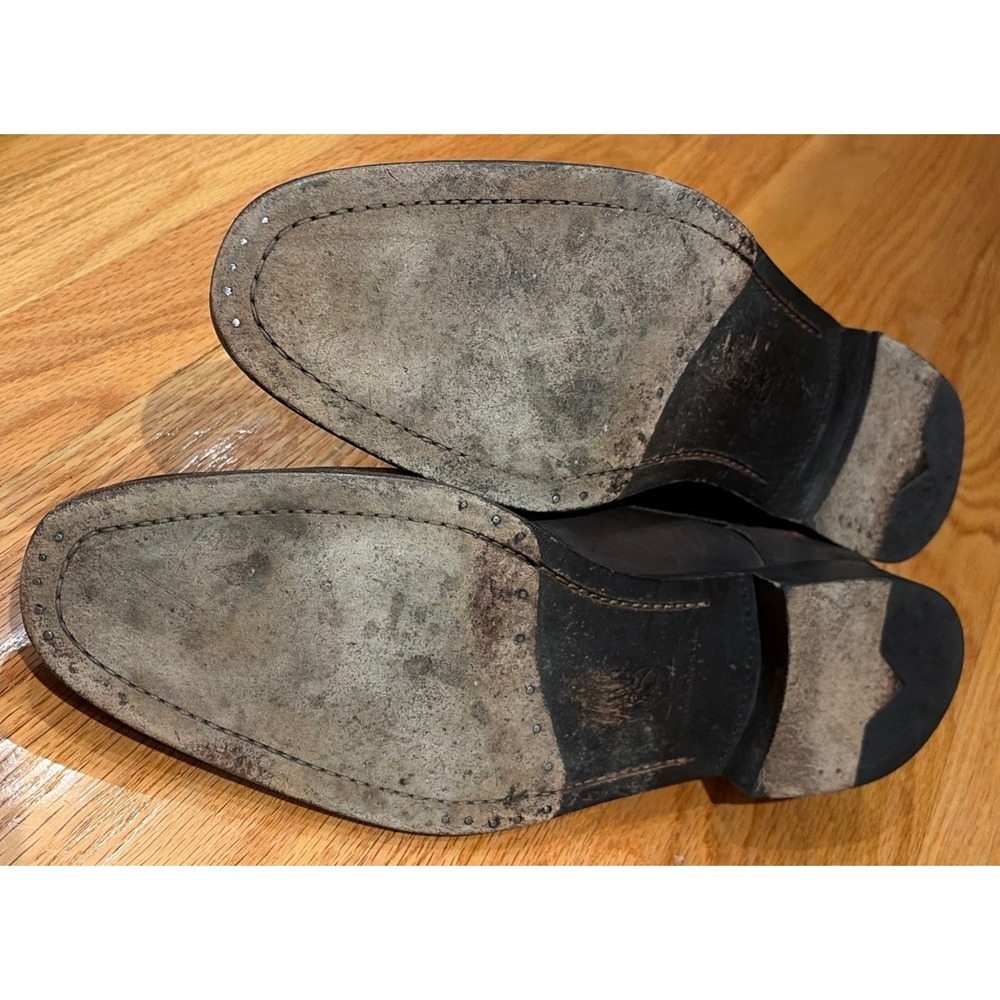 John Varvatos Brown Leather Medallion Toe Chukka Boots Mens 12 - Picture 6 of 6